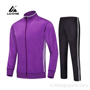 Lidong Personalizzato Tracksuit di alta qualità Ultima moda Blank Velor Tracksuit